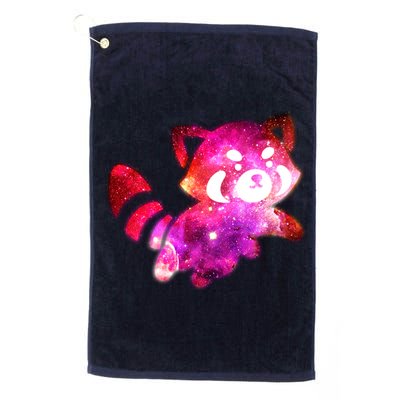 Funny Cute Space Galaxy Red Panda Golf Towel