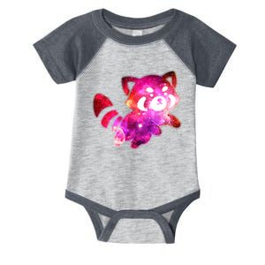 Funny Cute Space Galaxy Red Panda Infant Baby Jersey Bodysuit