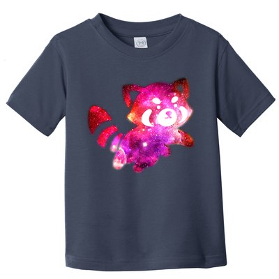 Funny Cute Space Galaxy Red Panda Toddler T-Shirt