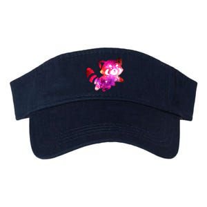 Funny Cute Space Galaxy Red Panda Valucap Bio-Washed Visor