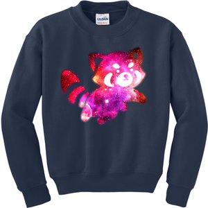 Funny Cute Space Galaxy Red Panda Kids Sweatshirt