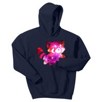 Funny Cute Space Galaxy Red Panda Kids Hoodie