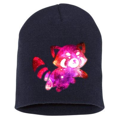 Funny Cute Space Galaxy Red Panda Short Acrylic Beanie