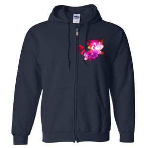 Funny Cute Space Galaxy Red Panda Full Zip Hoodie