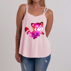 Funny Cute Space Galaxy Red Panda Women's Strappy Tank