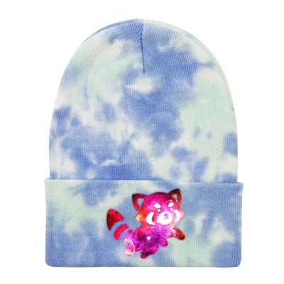 Funny Cute Space Galaxy Red Panda Tie Dye 12in Knit Beanie