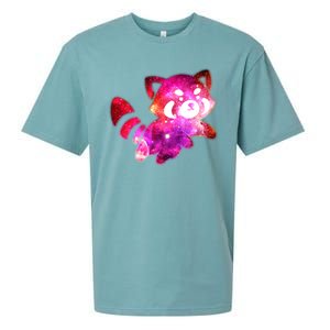 Funny Cute Space Galaxy Red Panda Sueded Cloud Jersey T-Shirt