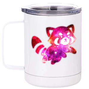 Funny Cute Space Galaxy Red Panda 12 oz Stainless Steel Tumbler Cup