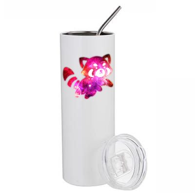 Funny Cute Space Galaxy Red Panda Stainless Steel Tumbler