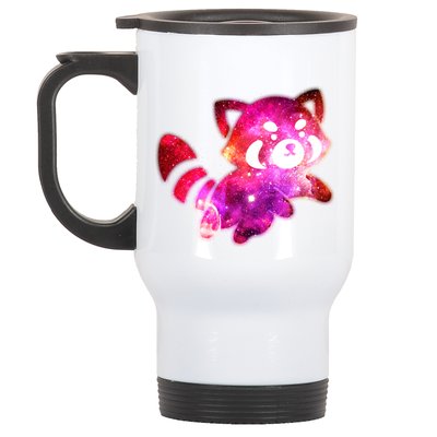 Funny Cute Space Galaxy Red Panda Stainless Steel Travel Mug