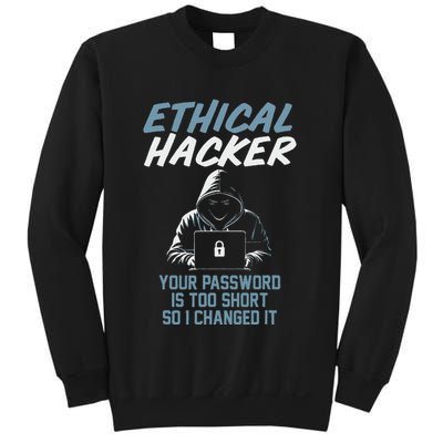 Funny Cyber Security Ethical Hacker Your Password Is Too Sweatshirt