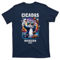 Funny Cat Selfie Cicadas Invasion 2024 T-Shirt