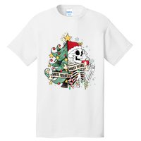 Funny Christmas Skeleton Sorta Merry Sorta Scary Feral Xmas Tall T-Shirt