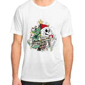 Funny Christmas Skeleton Sorta Merry Sorta Scary Feral Xmas Adult ChromaSoft Performance T-Shirt