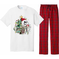 Funny Christmas Skeleton Sorta Merry Sorta Scary Feral Xmas Pajama Set