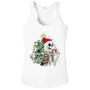 Funny Christmas Skeleton Sorta Merry Sorta Scary Feral Xmas Ladies PosiCharge Competitor Racerback Tank