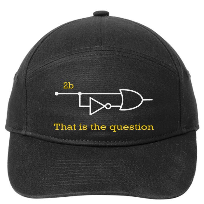 Funny Computer Science To Be Or Not 2b 7-Panel Snapback Hat