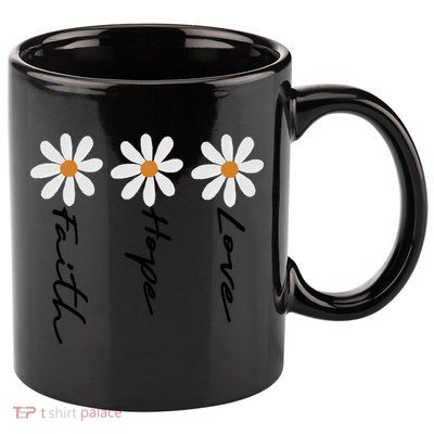Faith Cross Sublimation 11oz C Handle Ceramic Mug