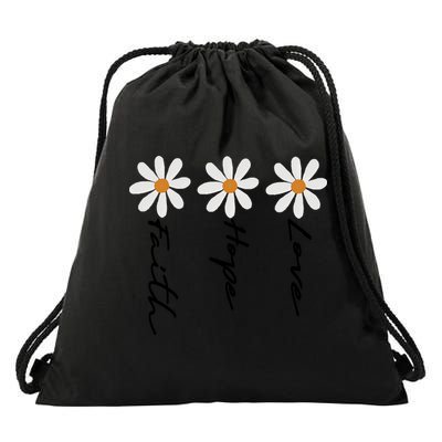 Faith Cross Sublimation Drawstring Bag