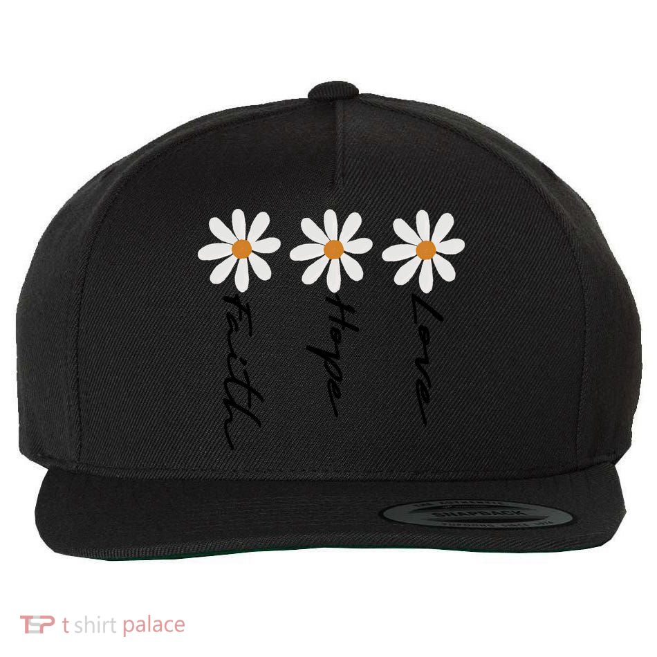 Faith Cross Sublimation Wool Snapback Cap