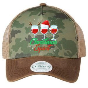 Funny Christmas Spirit Wine Lover Legacy Tie Dye Trucker Hat