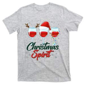 Funny Christmas Spirit Wine Lover T-Shirt