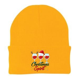 Funny Christmas Spirit Wine Lover Knit Cap Winter Beanie