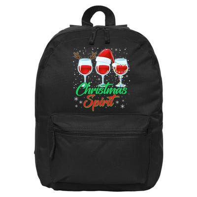 Funny Christmas Spirit Wine Lover 16 in Basic Backpack