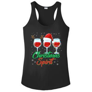 Funny Christmas Spirit Wine Lover Ladies PosiCharge Competitor Racerback Tank