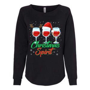 Funny Christmas Spirit Wine Lover Womens California Wash Sweatshirt