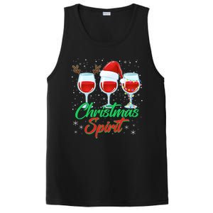 Funny Christmas Spirit Wine Lover PosiCharge Competitor Tank