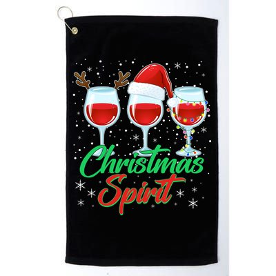 Funny Christmas Spirit Wine Lover Golf Towel