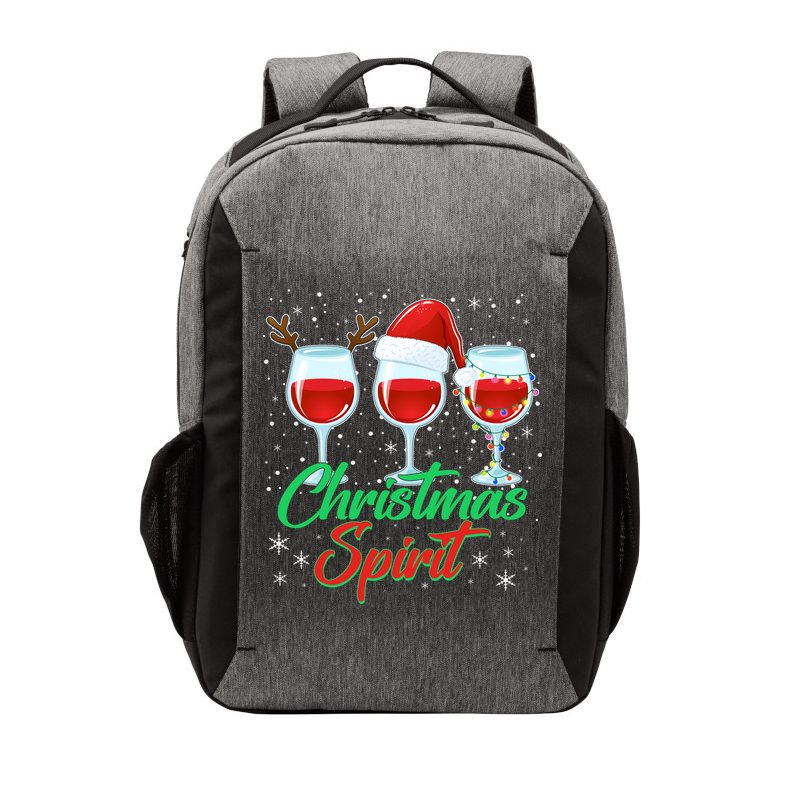 Funny Christmas Spirit Wine Lover Vector Backpack