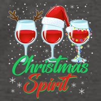 Funny Christmas Spirit Wine Lover Vector Backpack