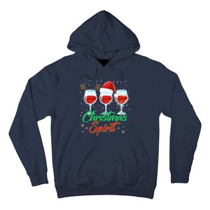 Funny Christmas Spirit Wine Lover Hoodie