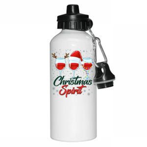 Funny Christmas Spirit Wine Lover Aluminum Water Bottle