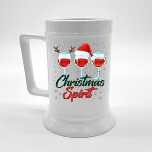 Funny Christmas Spirit Wine Lover Beer Stein