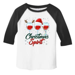 Funny Christmas Spirit Wine Lover Toddler Fine Jersey T-Shirt