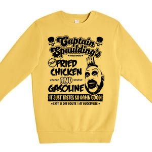 Funny Captain Spaulding's Fried Chicken And Gasoline Premium Crewneck Sweatshirt