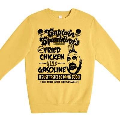 Funny Captain Spaulding's Fried Chicken And Gasoline Premium Crewneck Sweatshirt