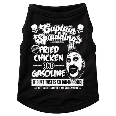 Funny Captain Spaulding's Fried Chicken And Gasoline Doggie Tank