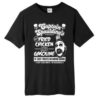 Funny Captain Spaulding's Fried Chicken And Gasoline Tall Fusion ChromaSoft Performance T-Shirt