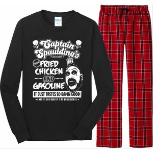 Funny Captain Spaulding's Fried Chicken And Gasoline Long Sleeve Pajama Set