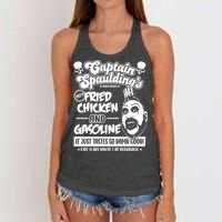 Funny Captain Spaulding's Fried Chicken And Gasoline Women's Knotted Racerback Tank