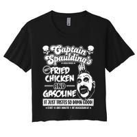 Funny Captain Spaulding's Fried Chicken And Gasoline Women's Crop Top Tee