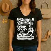 Funny Captain Spaulding's Fried Chicken And Gasoline Women's V-Neck T-Shirt