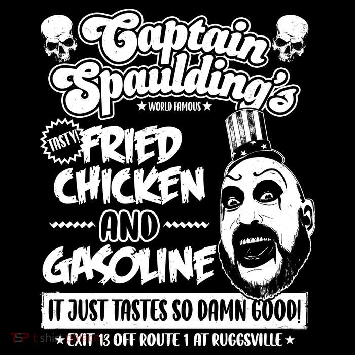 Funny Captain Spaulding's Fried Chicken And Gasoline Full Zip Hoodie