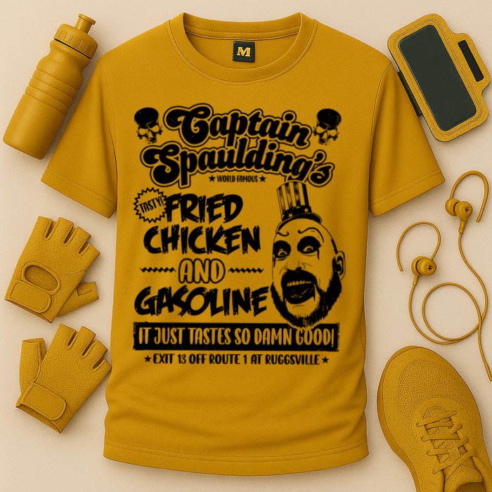 Funny Captain Spaulding's Fried Chicken And Gasoline Performance Shirt
