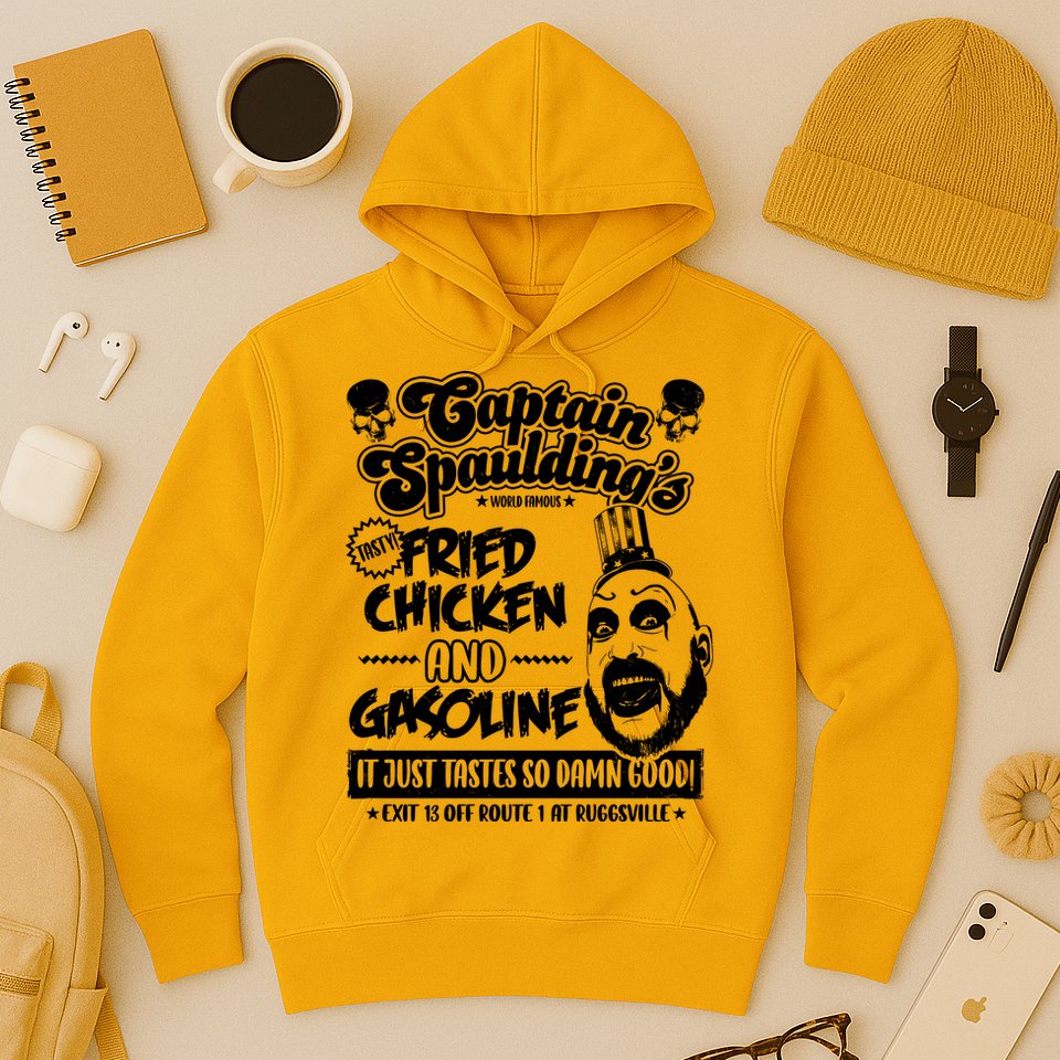 Funny Captain Spaulding's Fried Chicken And Gasoline Hoodie