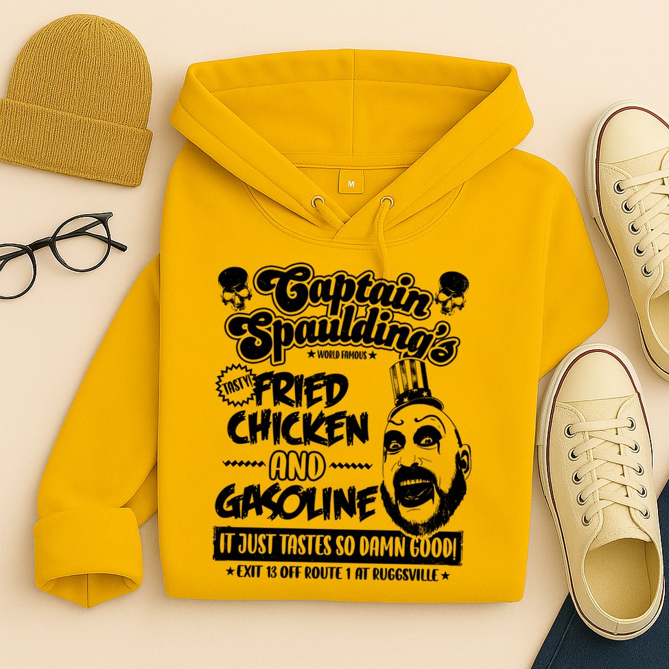 Funny Captain Spaulding's Fried Chicken And Gasoline Hoodie